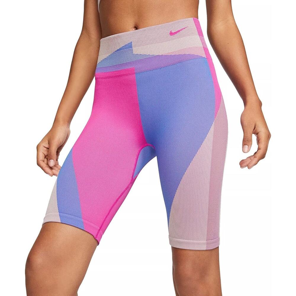 NWT NIKE Icon Clash Sculpt Seamless 8" Women's Training Active Shorts Size XS